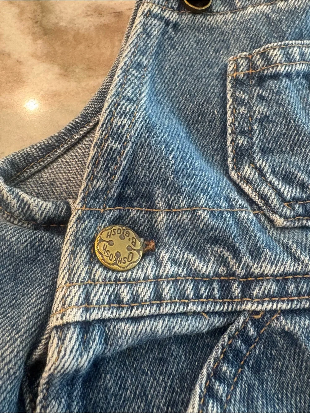 Osh Kosh Denim Carpenter Overalls Jeans Size 24 Months Cotton